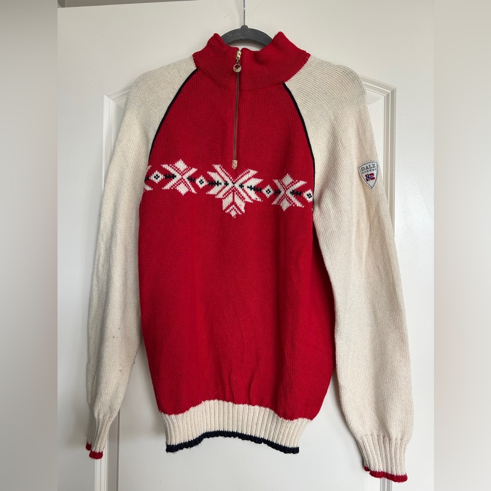 Dale of Norway Red and Cream Women’s Sweater